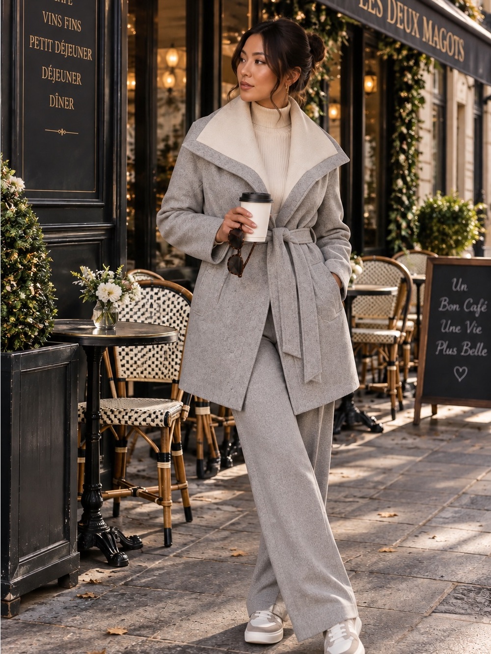 BCBGeneration Gray Trench Coat